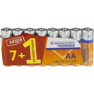 Батарейка лужна AА.LR6 АКЦІЯ (shrink 7+1)