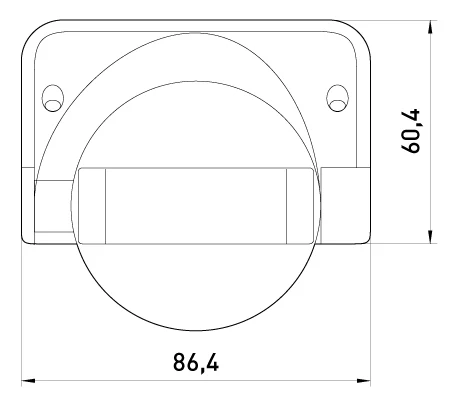 Датчик руху інфрачервоний e.sensor.pir.09.black(чорний), 180°, IP44 - габаритні розміри
