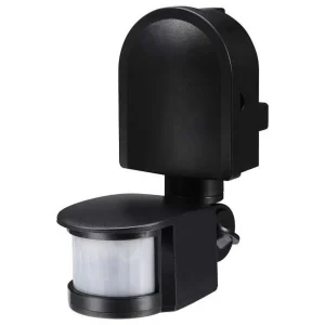 Датчик руху інфрачервоний e.sensor.pir.10F.black(чорний), 180°, IP44