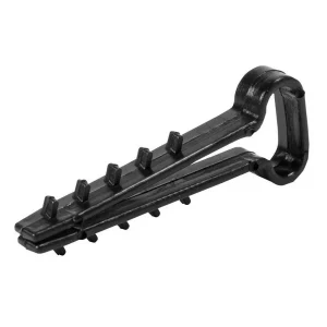Дюбель - ялинка 12 mm для плоского проводу e.metiz.dowel.flat.fir.black.12, чорний 100 шт.