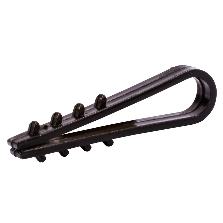 Дюбель - ялинка 8 mm для круглого проводу e.metiz.dowel.fir.black.8, чорний 100 шт.