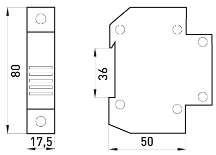 Дзвоник e.ringer.din.220 - габаритні розміри