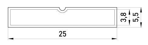 Гільза мідна луджена кабельна з'єднувальна e.tube.stand.gty.6 - габаритні розміри