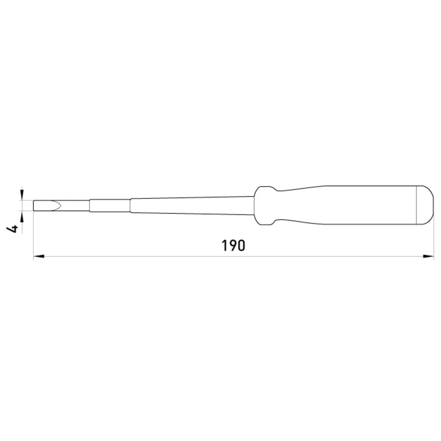 Індикатор-викрутка e.tool.test04 190х4 прямий шліц АС100-500В