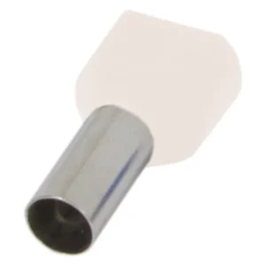 Ізольований наконечник e.terminal.stand.te.2.0.5.white (TE0508 white) 2x0,5 кв.мм, білий, 100шт
