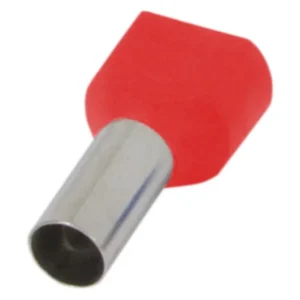 Ізольований наконечник e.terminal.stand.te.2.1.red (TE1010 red) 2x1 кв.мм, червоний, 100шт