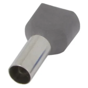 Ізольований наконечник e.terminal.stand.te.2.16.grey (TE16-14 grey) 2x16 кв.мм, сірий, 100шт