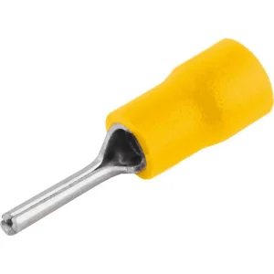 Ізольований наконечник штирьовий e.terminal.stand.PTV1.10.yellow 0,5-1,5 кв.мм, жовтий, 100шт