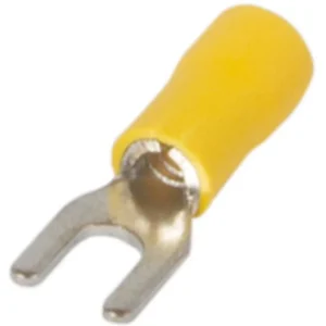Ізольований наконечник вилковий e.terminal.stand.sv.2.5.yellow 1.5-2.5 кв.мм, жовтий, 100шт