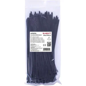 Кабельна стяжка e.ct.stand.1020.9.black (100шт), чорна