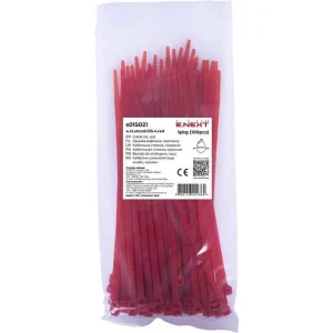 Кабельна стяжка e.ct.stand.150.4.red (100шт), червона