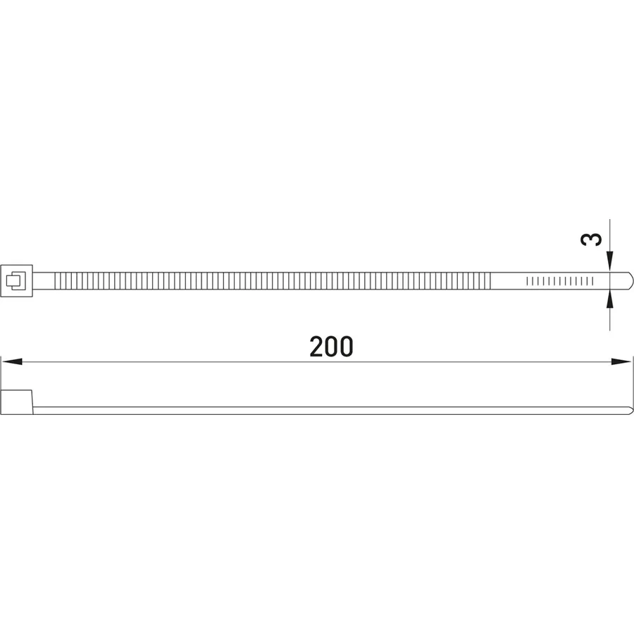 Кабельна стяжка e.ct.stand.200.3.blue (100шт), синя