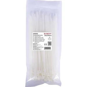 Кабельна стяжка e.ct.stand.200.3.white (100шт), біла