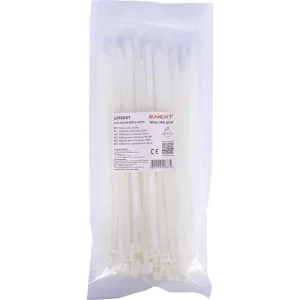 Кабельна стяжка e.ct.stand.200.5.white (100шт), біла
