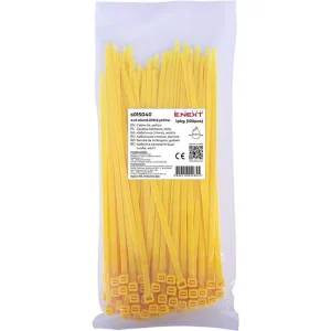 Кабельна стяжка e.ct.stand.200.5.yellow (100шт), жовта