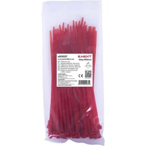 Кабельна стяжка e.ct.stand.280.4.red (100шт), червона