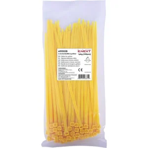 Кабельна стяжка e.ct.stand.280.4.yellow (100шт), жовта