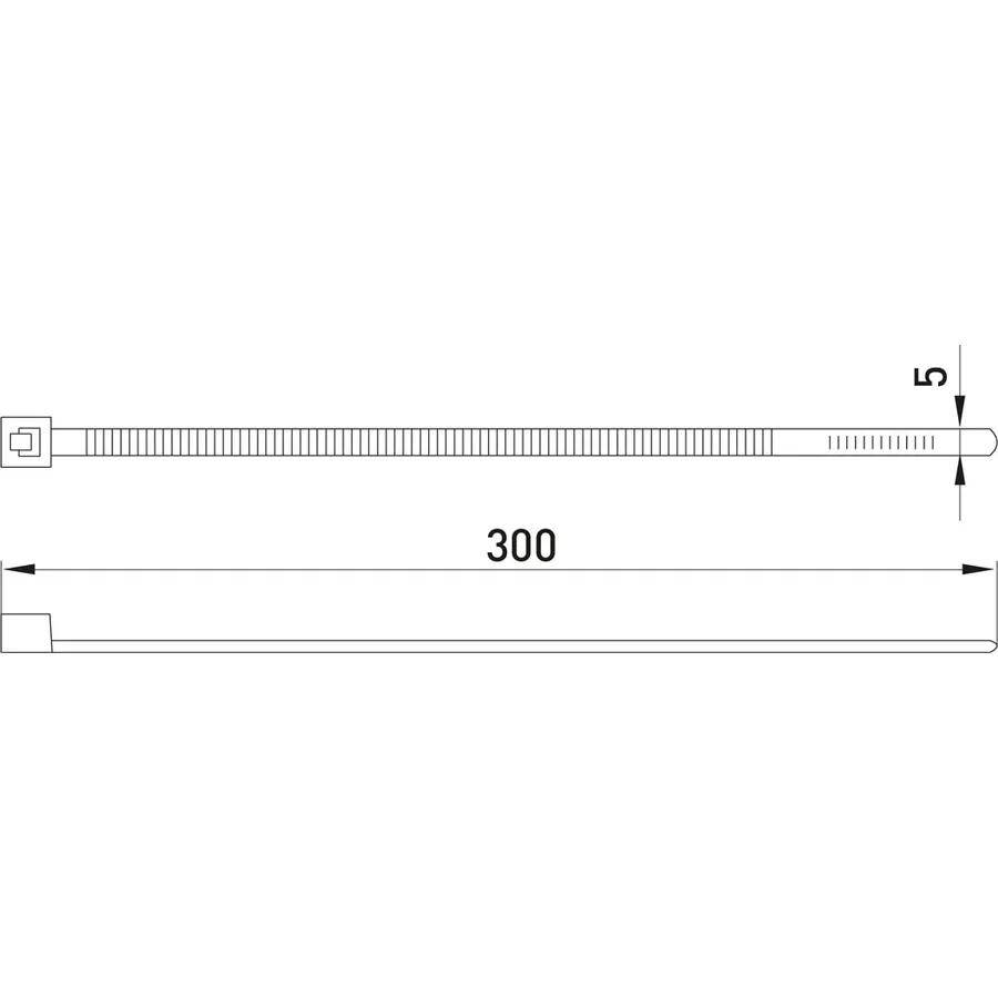 Кабельна стяжка e.ct.stand.300.5.yellow (100шт), жовта