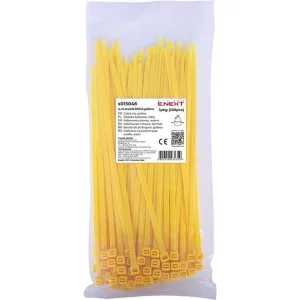 Кабельна стяжка e.ct.stand.300.5.yellow (100шт), жовта