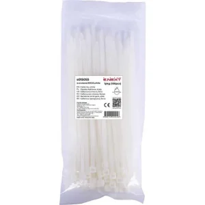 Кабельна стяжка e.ct.stand.300.8.white (100шт), біла