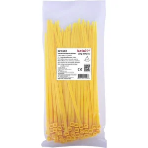 Кабельна стяжка e.ct.stand.300.8.yellow (100шт), жовта
