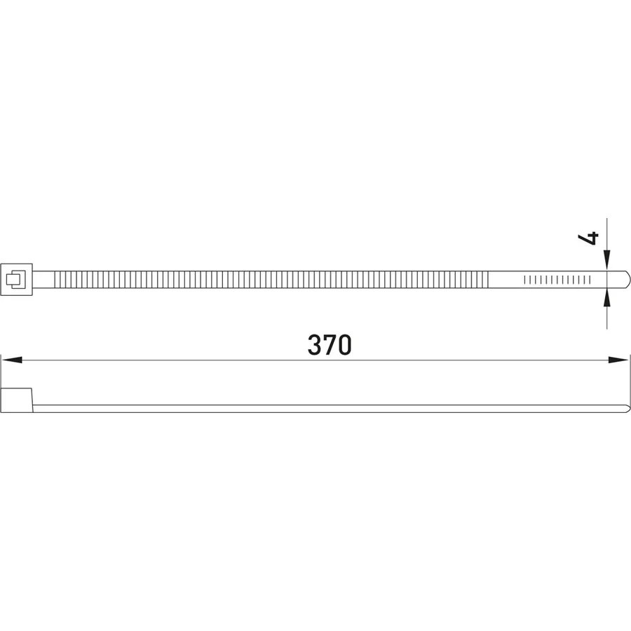 Кабельна стяжка e.ct.stand.370.4.red (100шт), червона