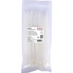 Кабельна стяжка e.ct.stand.370.4.white (100шт), біла