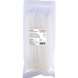 Кабельна стяжка e.ct.stand.400.8.white (100шт), біла