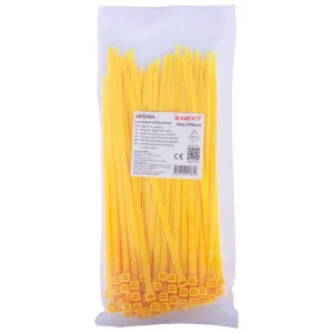 Кабельна стяжка e.ct.stand.400.8.yellow (100шт), жовта