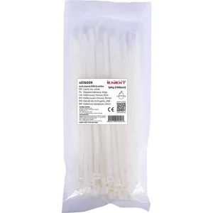 Кабельна стяжка e.ct.stand.500.8.white (100шт), біла