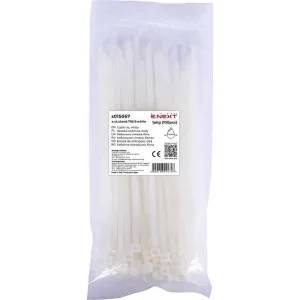Кабельна стяжка e.ct.stand.760.9.white (100шт), біла