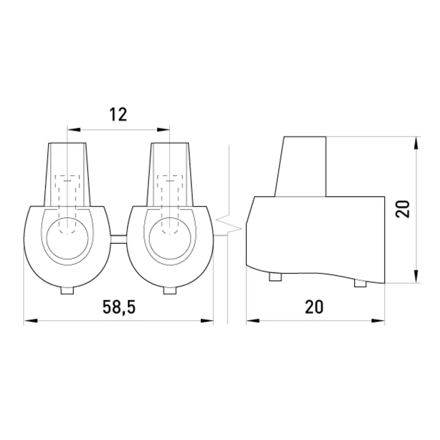 Кінцевий клемник e.tc.end.stand.5.4, 5шт, 4 кв.мм