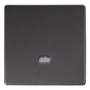 Клавіша e.lux.11171L.pn.l.anthracite.shrink одинарна "антрацит" з підсвіткою (запаяна в п/е)