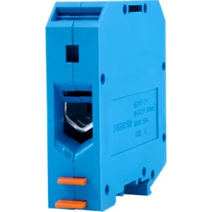 Клемна колодка набірна на DIN-рейку e.tc.din.pro.50.blue, синя, з кришкою