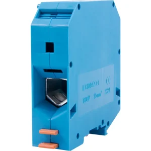 Клемна колодка набірна на DIN-рейку e.tc.din.pro.95.blue, синя, з кришкою