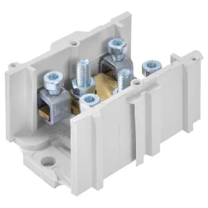 Клемна колодка прохідна e.tc.main.brass.35k, 1х35 мм.кв./4х6 мм.кв.,латунний контакт, з кришкою