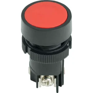 Кнопка пластикова без фіксації e.mb.ea145 червона 1NO+1NC