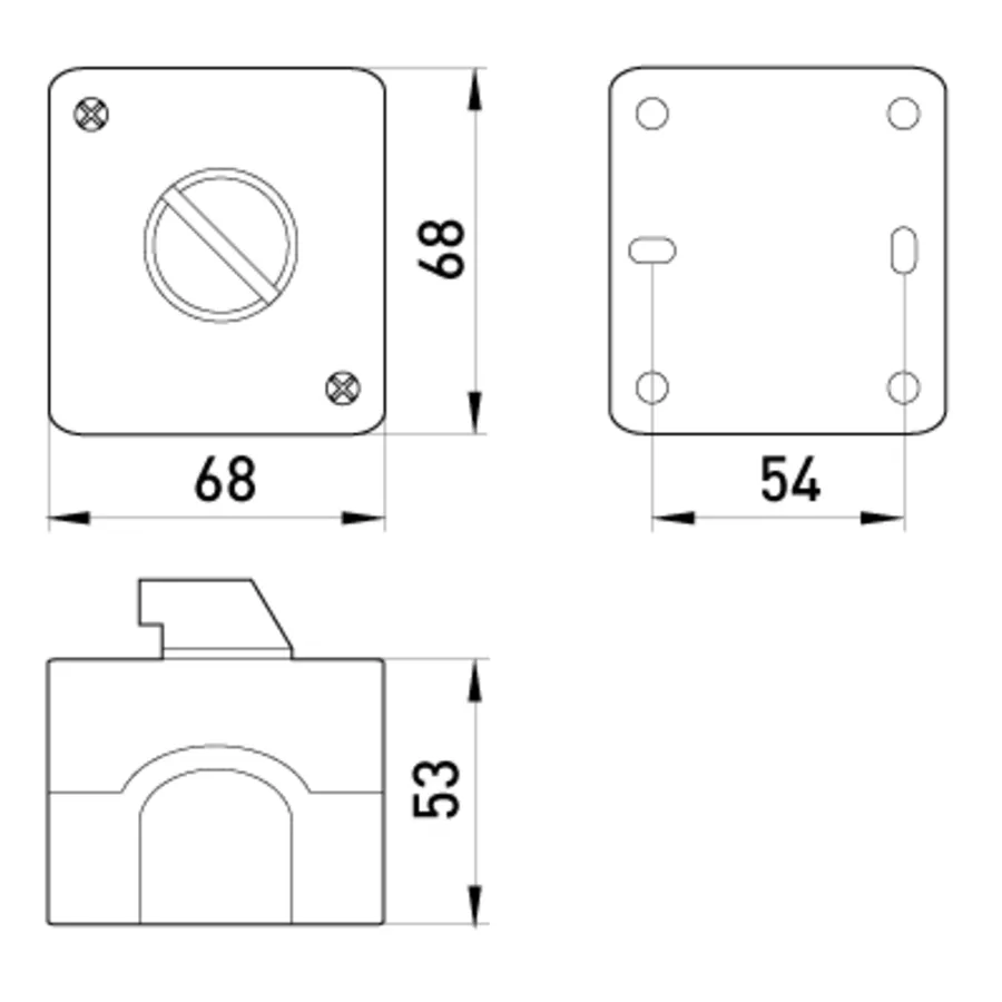 Кнопковий пост e.cs.stand.xal.d.134, секторний перемикач 0-1