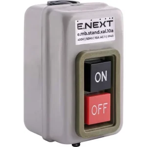 Кнопковий пост металевий e.mb.stand.xal.10a 3 фази, 10А, On-Off