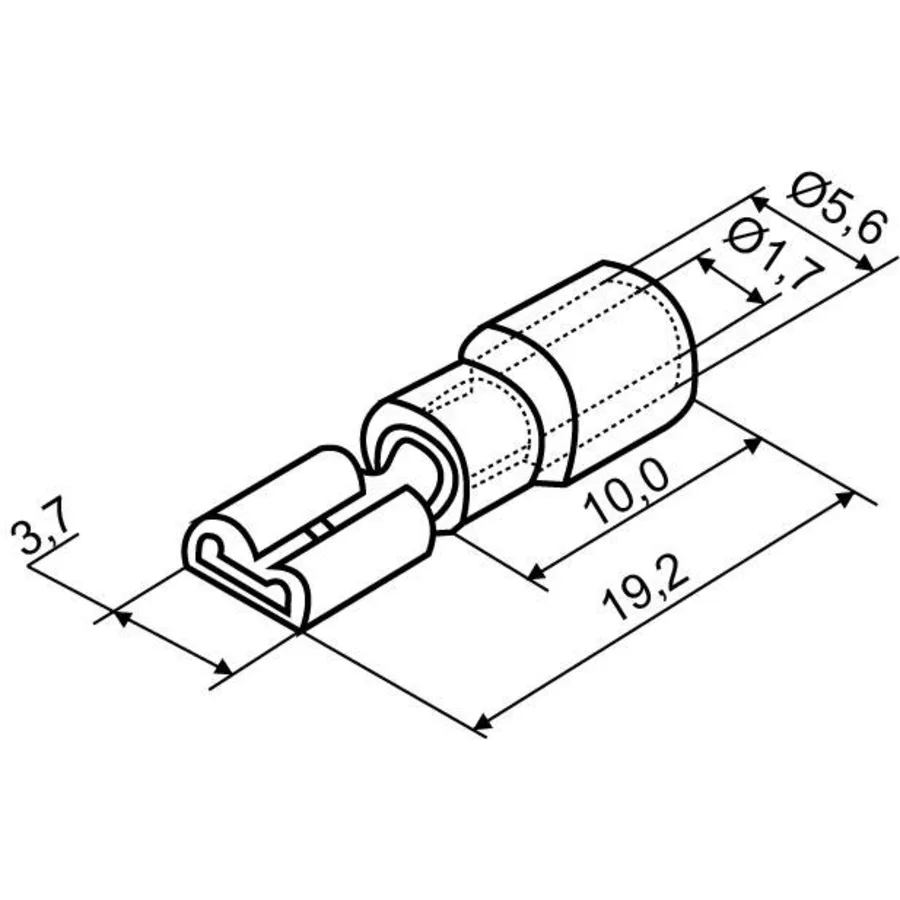 Конектори FDD1,25-187 4,75x0,5/0,8 (100 шт.)