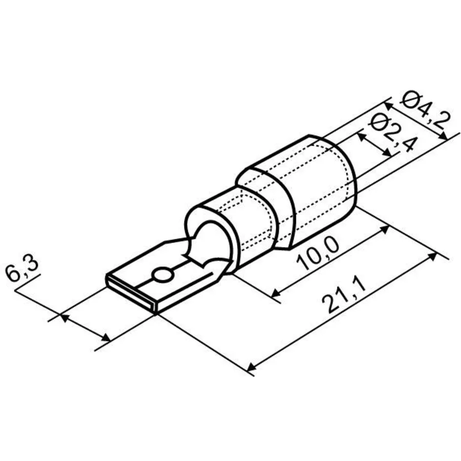 Конектори МDD2-250 6,35x0,5/0,8 (100 шт.)