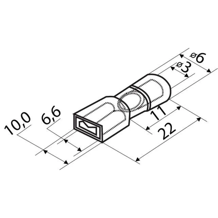 Конектори повністю ізольовані FDFNY 2-250 'мама' (100 шт.)