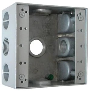 Коробка розподільча (монтажна) металева без кришки e.industrial.pipe.db.thread.4.3/4" з 4 різьбовими вводами 3/4"