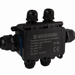 Коробка розподільча захищена, 6 вводів, IP68 серії UProbox