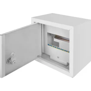 Корпус e.mbox.stand.n.08.z металевий, під 8 мод., навісний, з замком