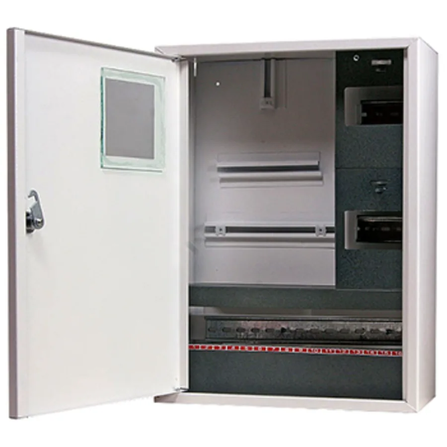 Корпус e.mbox.stand.n.f3.24.z металевий, під 3-ф. лічильник, 24 мод., навісний, з замком