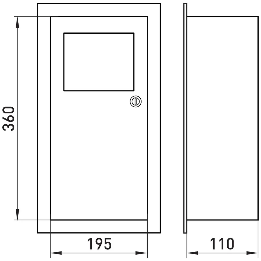 Корпус e.mbox.stand.w.f1.08.z.е металевий, під 1-ф. електронний лічильник, 8 мод., що вбудовується, з замком.