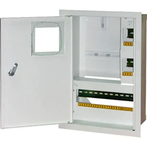 Корпус e.mbox.stand.w.f1.16.z металевий, під 1-ф. лічильник, 16 мод., що вбудовується, з замком