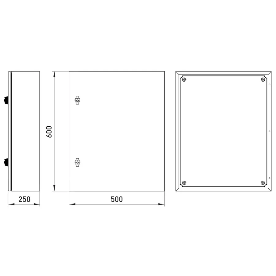 Корпус металевий e.mbox.industrial.p.30.25.15z IP66 з монтажною панеллю (300х250х150)
