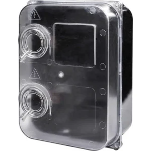Корпус пластиковий e.mbox.stand.plastic.n.f3.прозорий, під трифазний лічильник, навісний, з комплектом метизів